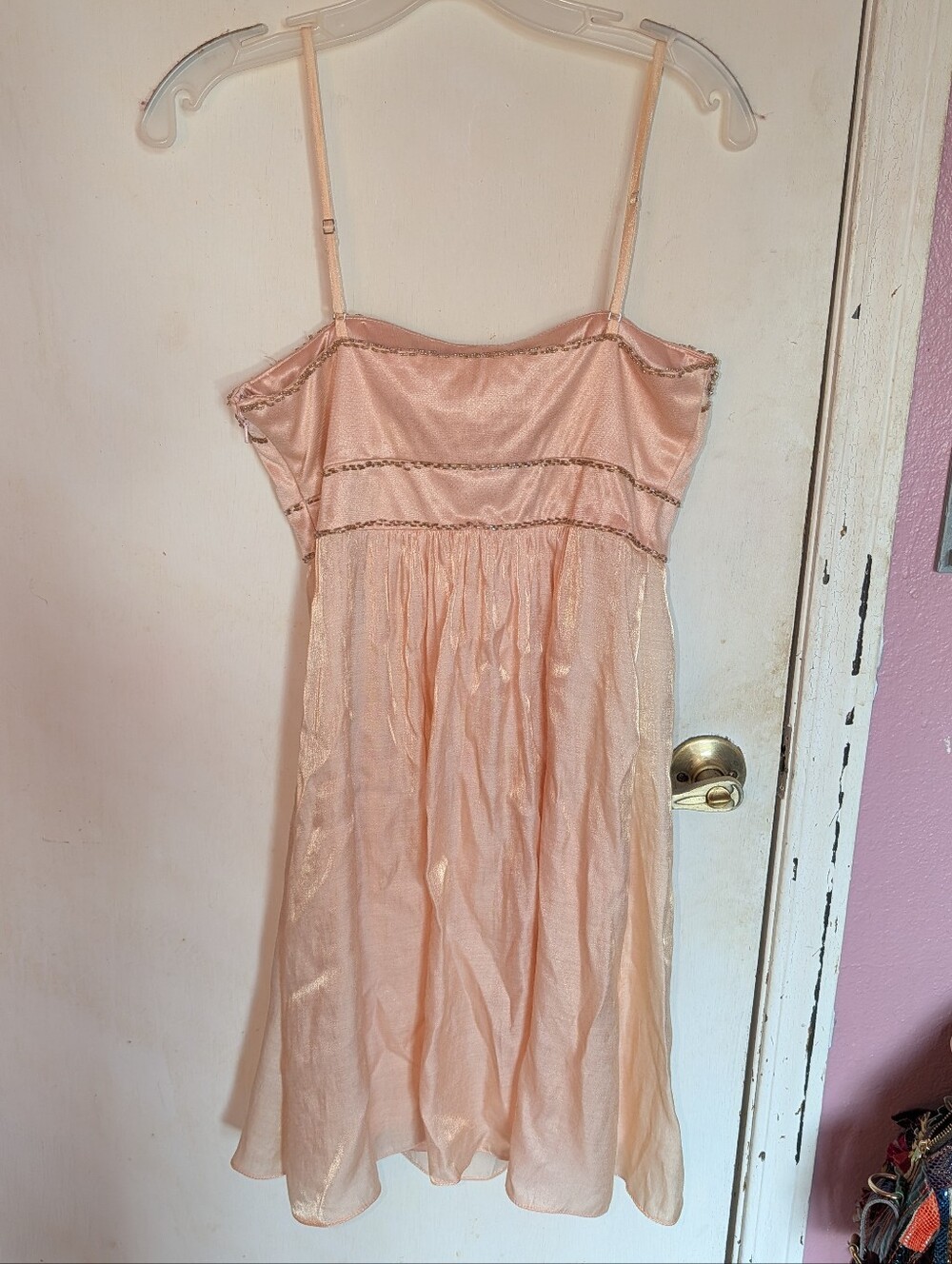 Vintage Sue Wong Pink Beaded Mini Dress - Picture 6 of 6